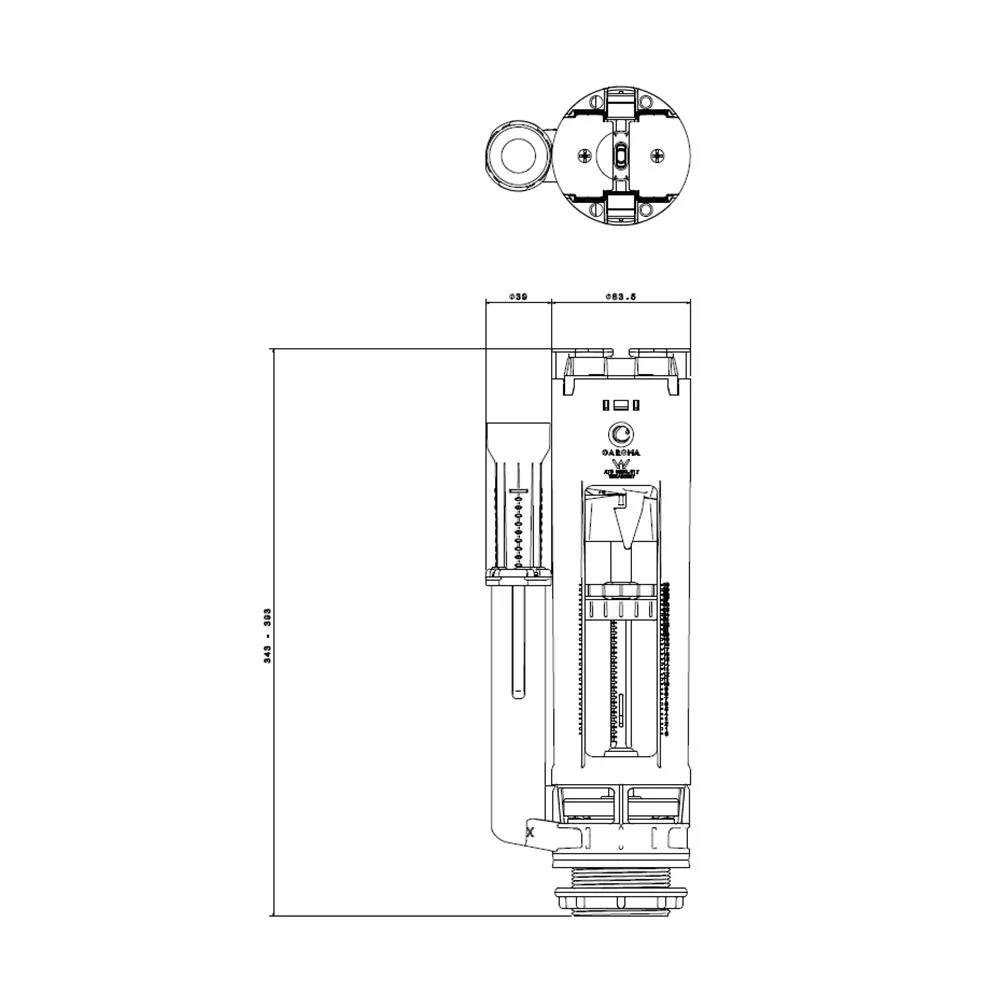 Caroma Quietflow M5 Cistern Outlet Valve | Genuine Part 750085 - Image 2