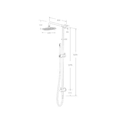 Sussex Calibre Twin Rail Shower - Image 2
