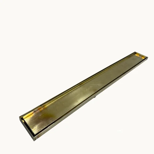 Bespoke V+ Brass Tile Insert Linear Drain