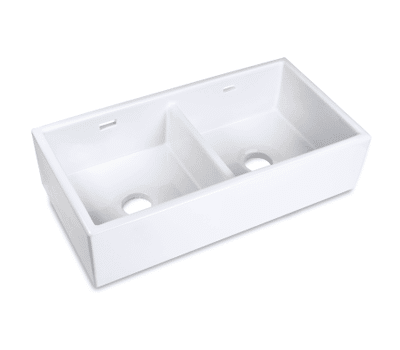 Whitebirk Ribbleton Double Bowl Butler Ceramic Kitchen Sink