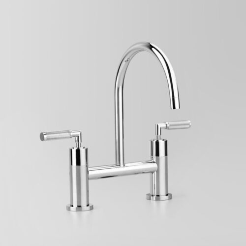 Astra Walker Icon + Knurled Lever Kitchen Set with 200mm swivel spout