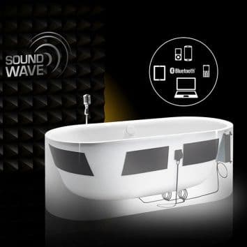Kaldewei SoundWave Bluetooth bath audio system — turns steel enamel Kaldewei baths into a speaker