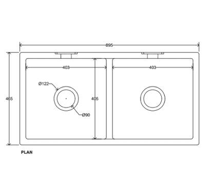 Whitebirk Ribbleton Double Bowl Butler Ceramic Kitchen Sink - Image 2