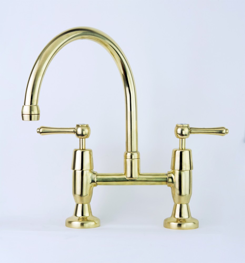 CB Ideal Roulette Lever Exposed Hob Sink Set with Top Taps & Swivel Gooseneck Outlet