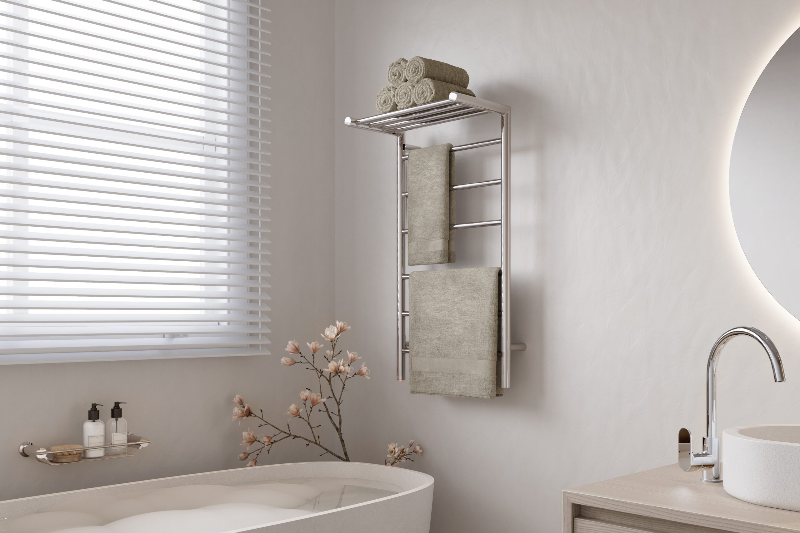 Bathroom Butler Edge 10 Bar Heated Towel Ladder - Image 5