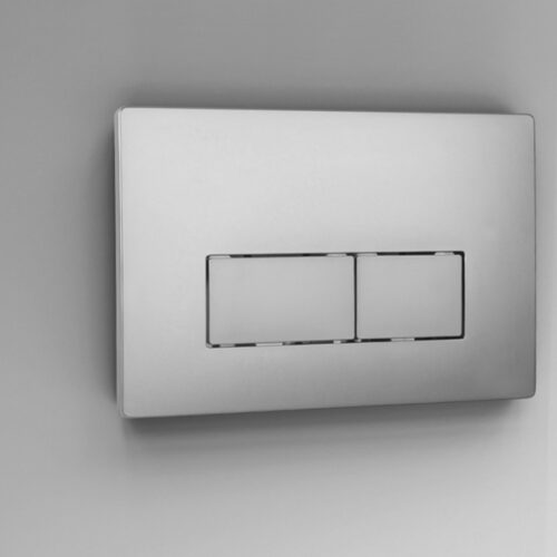 Wilco Tetra In Wall Cistern Flush Plate - Satin Chrome