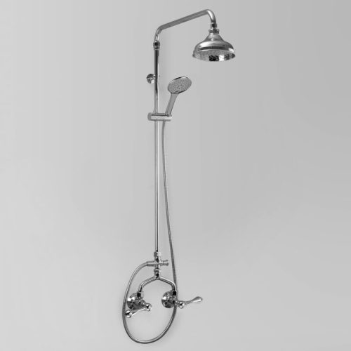 Astra Walker Olde English Shower Set exposed 150mm shower head & Multi-function hand shower