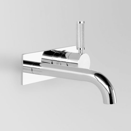 Astra Walker Icon + Lever Knurled Wall Set with 250mm spout on Backplate