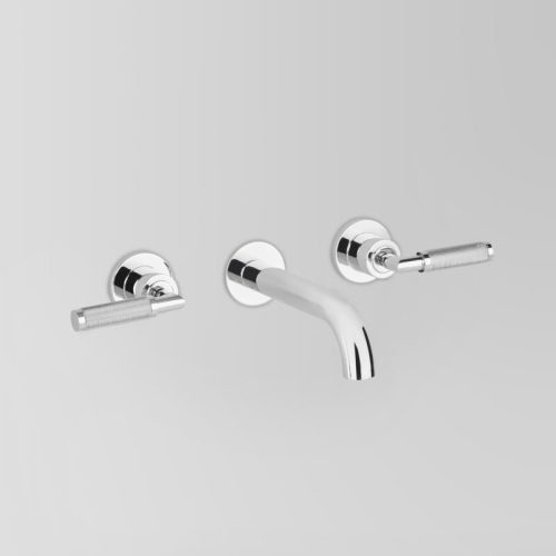 Astra Walker Icon + Lever Knurled Wall Set with 200mm spout