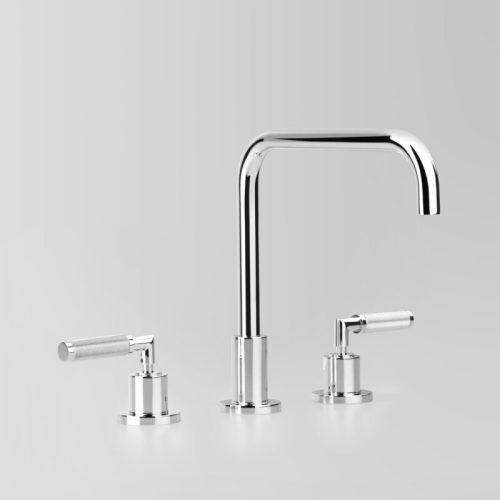 Astra Walker Icon + Lever Knurled Hob Set with 200mm swivel spout