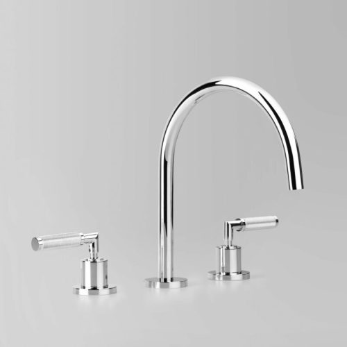 Astra Walker Icon + Lever Knurled Hob Set with 200mm swivel spout