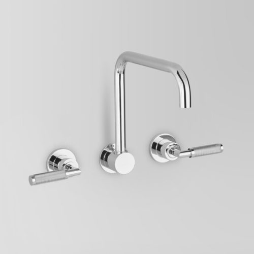 Astra Walker Icon + Lever Knurled Wall Set with 257mm Swivel Spout