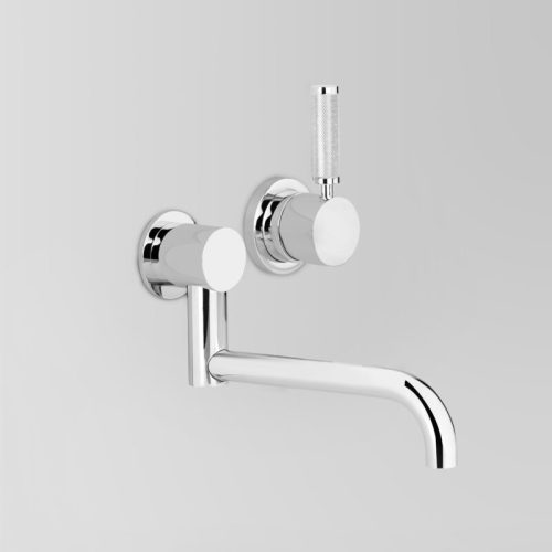 Astra Walker Icon + Lever Knurled Wall Set with 200mm swivel spout