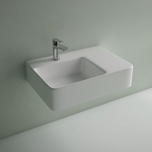 Studio Bagno Edge Mk2 Square Left Wall Basin - No Tap Hole