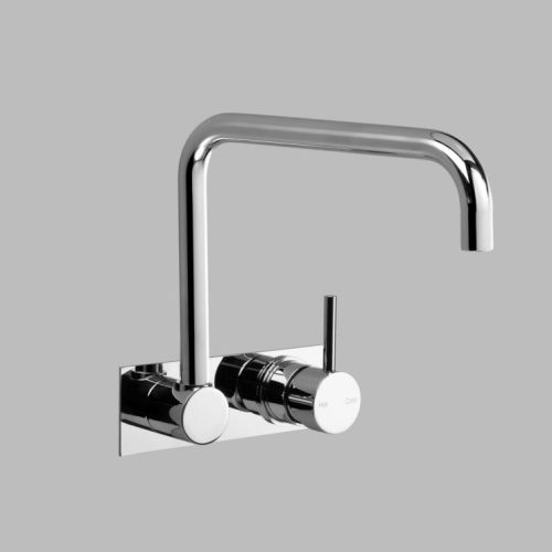 Icon Wall Mixer Set with Square Swivel Spout on Backplate - Astra Walker - Sydney