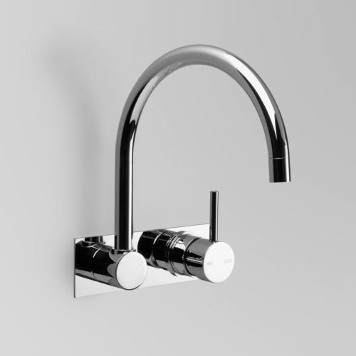 Icon Wall Mixer Set with Swivel Spout on Backplate - Astra Walker - Sydney