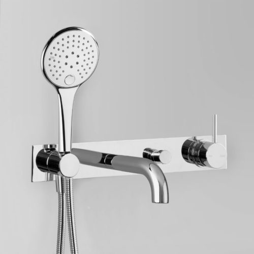 Icon Wall Set with Multi-function Hand Shower, Diverter, Mixer, on Backplate - Astra Walker - Sydney
