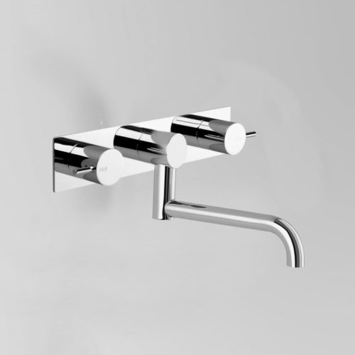 Icon Wall Set with Underslung Swivel Spout on Backplate - Astra Walker - Sydney