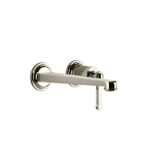 Gessi Venti20 wall-mounted basin mixer, medium spout