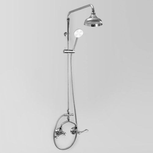 Astra Walker Olde English Shower Set exposed 150mm shower head & Single-Function Handpiece