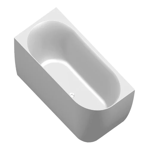 Parisi Ellisse 1700 Wall Faced Freestanding Bath (Right Hand Curve)