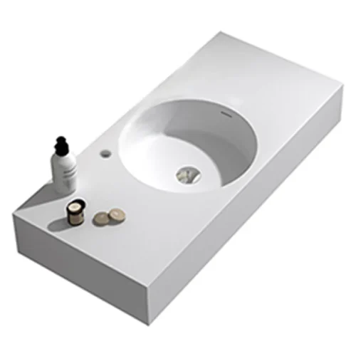 Parisi Rotondo 1000 Basin Left Hand Tap Hole with Overflow