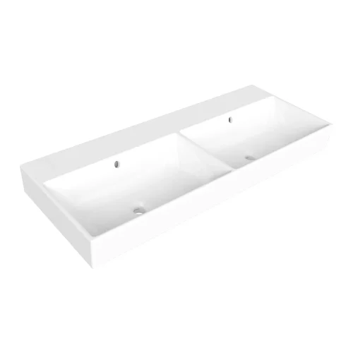 Velca 120 Back to Wall Inset Basin (Double Bowl)