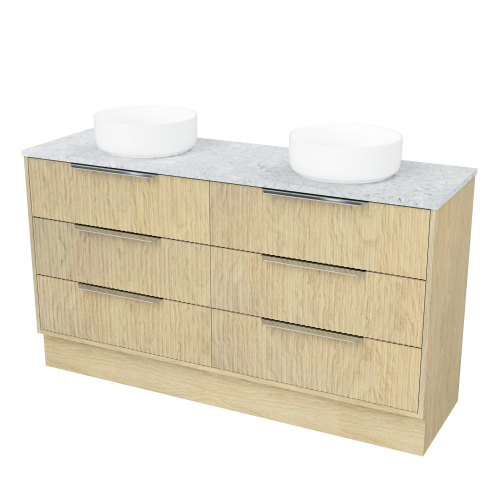 Timberline Emmett 1500mm Floorstanding Vanity with Double Bowl