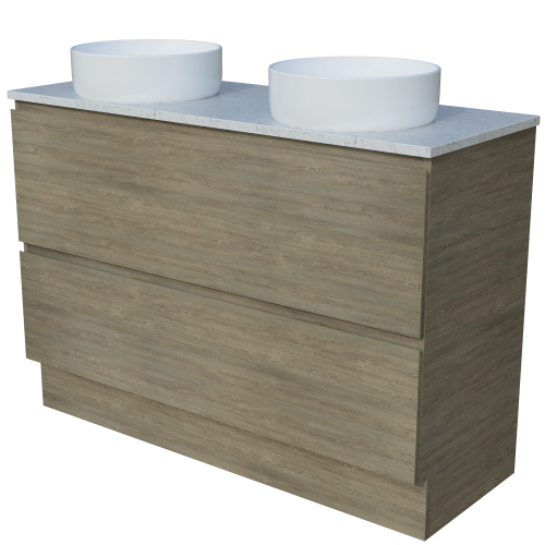 Timberline Nevada 1200mm Floorstanding Vanity Double Bowl