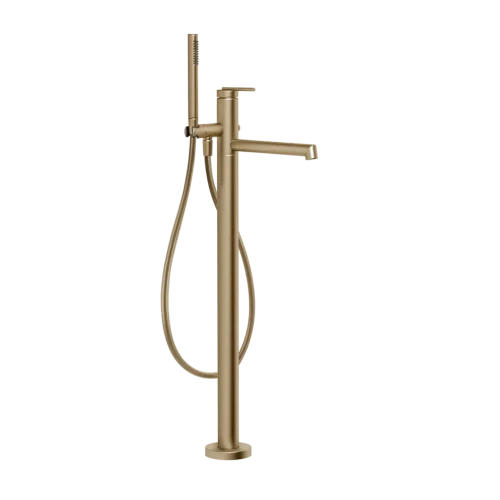 Gessi Ingranaggio freestanding bath mixer with automatic diverter