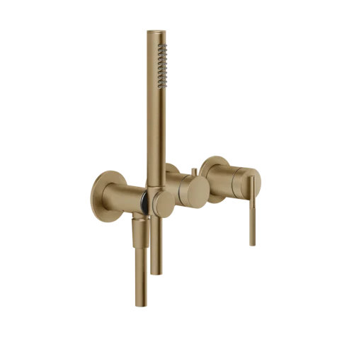 Gessi Ingranaggio wall-mounted for shower mixer, two-way, diverter, water outlet, handshower hook