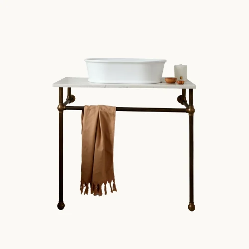 Bespoke Mackintosh Organic Brass Basin Console