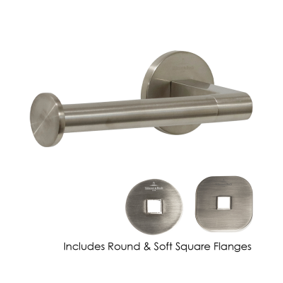 Villeroy Boch Architectura Left Hand Facing Toilet Roll Holder Brushed Nickel