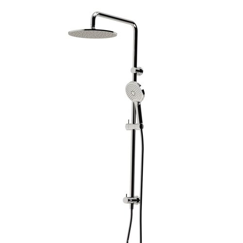 Axus twin shower column 250mm shower head, Fusion-Air handshower | bottom diverter