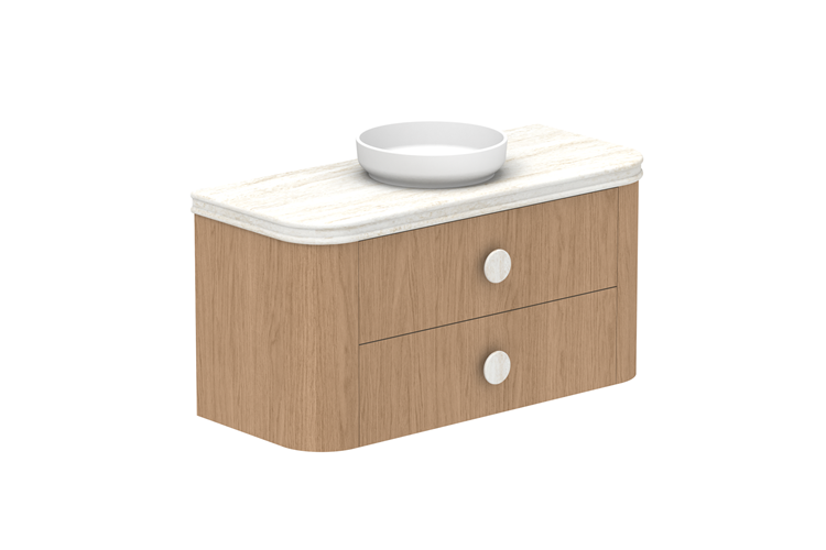 ADP Thea 1200 Wall Hung Vanity, 60mm Curved Royale Benchtop