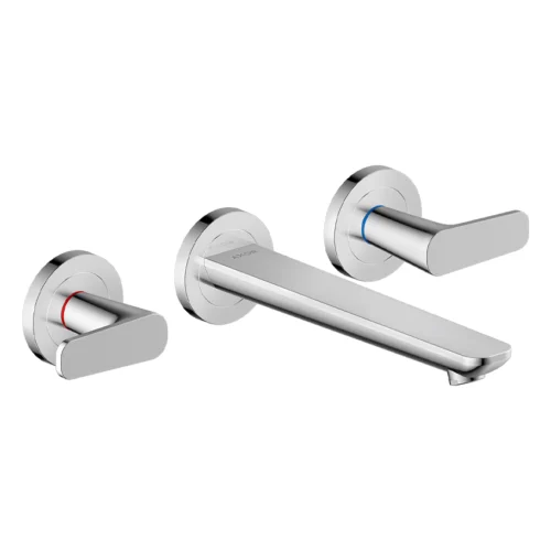 Axor Citterio C 3-hole wall-mounted basin mixer with spout 195 mm