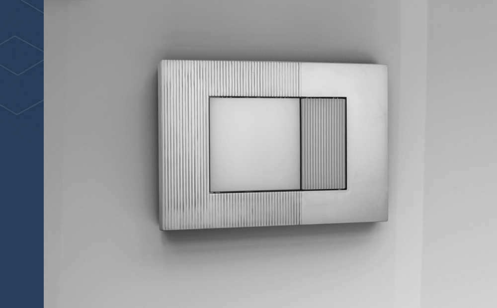 Wilco Piave In Wall Cistern Control Plate - Satin Chrome